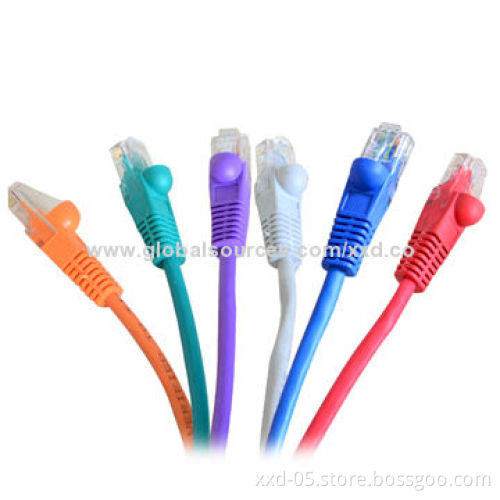Rj45 Connector Stranded Copper Conductor 26AWG Cat5e UTP Patch Cables for Internet, Various Colors
